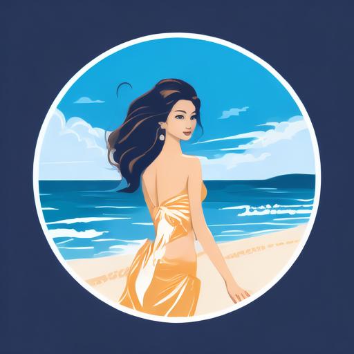 海边美女标志logo图片_海边美女素材_海边美女logo免费下载logo设�